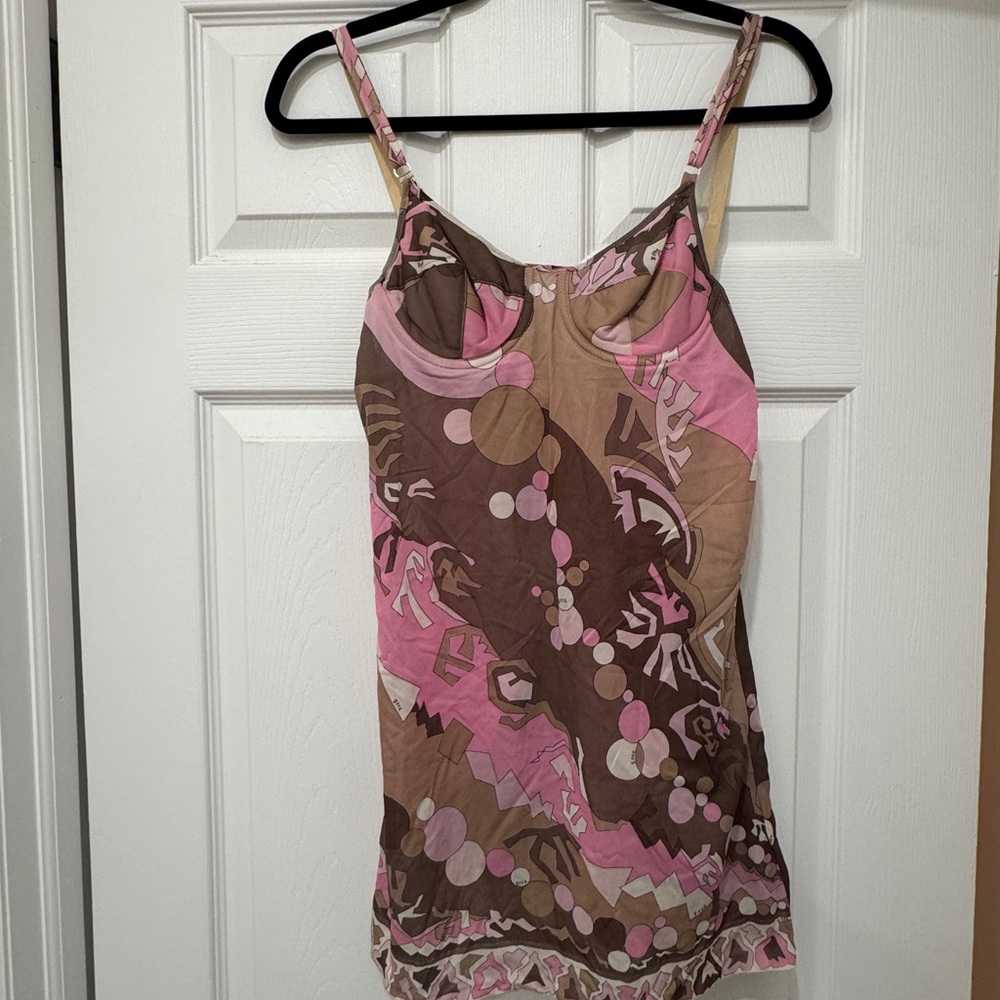 Vintage Emilio Pucci Pink and Brown slip Dress